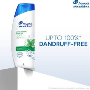 HEAD & SHOULDERS Cool Menthol Shampoo for Dandruff-Protection & Cooling Sensation(180 ml)