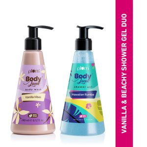 Plum Beaches 'n Bakeries Shower Gel Duo - Hawaiian Rumba & Vanilla Vibes Shower Gels(240ml each)