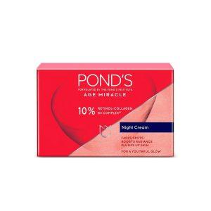 Ponds Age Miracle Anti Aging Night Cream with 10% Retinol C Niacinamide SPF 18 PA++(50gm)