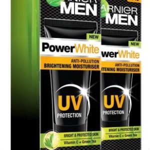 GARNIER Men Power White Anti-Pollution Brightening Moisturiser,40g (Pack of 2)(80 g)