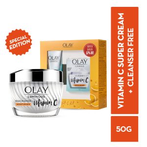 Olay Vitamin C Kit For 2x Glow - Cream With Free Cleanser(50g+100g)