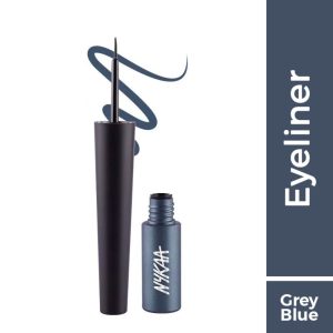 Nykaa GLAMOReyes Waterproof & Smudgeproof Coloured Liquid Eyeliner - Stormy Sky