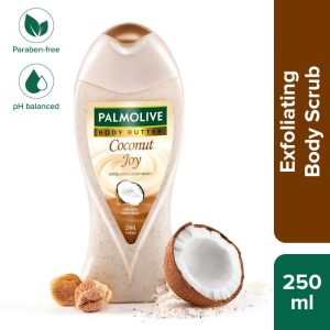 Palmolive Coconut & Jojoba Butter Coconut Joy, Exfoliating & Moisturizing Body Wash(250ml)