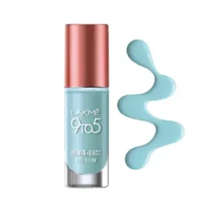 Lakme 9to5 Primer + Gloss Nail Colour Blue Scape