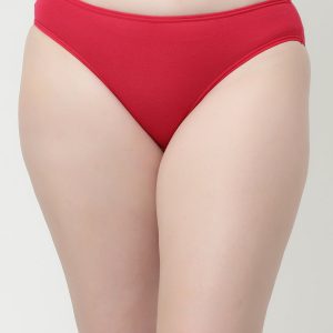 Floret Briefs Hipster Cotton Elastane Mid-Rise Outer Elastic - 1400 Magenta