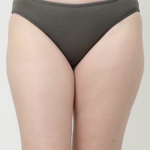 Floret Briefs Hipster Cotton Elastane Mid-Rise Outer Elastic - 1400 Grey