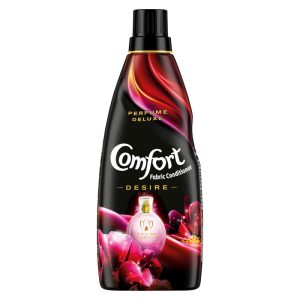 Comfort Perfume Deluxe After Wash Fabric Conditioner Desire 850 Ml|| Liquid Fabric Softener With Fine French Fragrance For Freshness|| Softness & Shine