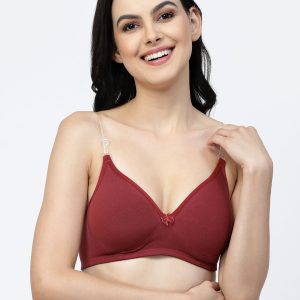 Floret Adjustable Cotton T-Shirt Bra | Lightly Padded | Medium Coverage | Seamless - F20560 China Rose