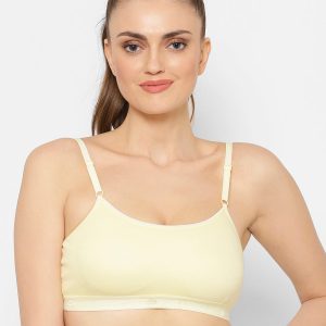 Floret Seamless Full-Coverage Sports Bra | Cotton, Polyester, Elastane | Non-Wired | Non-Padded | Slip-On - 1492 Lemon