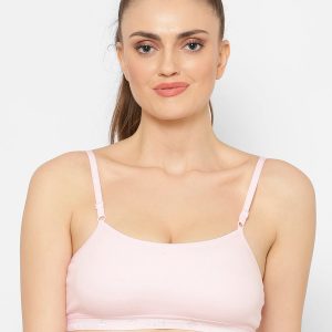 Floret Seamless Full-Coverage Sports Bra | Cotton, Polyester, Elastane | Non-Wired | Non-Padded | Slip-On - 1492 Pink