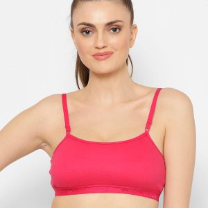 Floret Seamless Full-Coverage Sports Bra | Cotton, Polyester, Elastane | Non-Wired | Non-Padded | Slip-On - 1492 Magenta