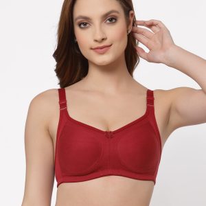 Floret Women's Minimizer Bra | Full Coverage | Non-Padded | Non-Wired | Style T3033 Magenta