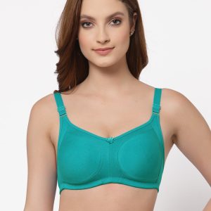 Floret Women's Minimizer Bra | Full Coverage | Non-Padded | Non-Wired | Style T3033 Robin Blue