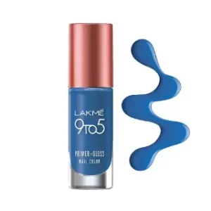 Lakme 9 to 5 Primer + Gloss Nail Color Indigo Ink