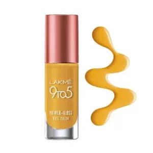 Lakme 9to5 Primer + Gloss Nail Colour Mustard Master