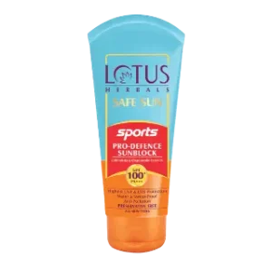 LOTUS HERBALS Sunscreen - SPF 100+ PA+++ SAFE SUN SPORTS PRO-Defence Sunblock SPF 100+| PA+++(40 g)