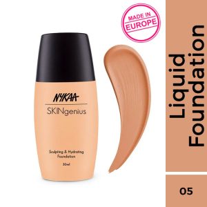 Nykaa SKINgenius Sculpting & Hydrating Dewy Foundation For Dry Skin - Golden Honey - 05(30ml)