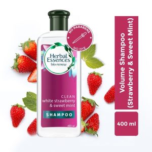 Herbal Essences White Strawberry And Sweet Mint Shampoo For Volume - No Parabens- No Colourants(400ml)