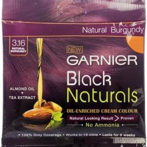 GARNIER Black Natural 3.16 Natural Burgundy Oil- Enriched Cream Colour 20ml Pack of 3 ,Natural Burgundy