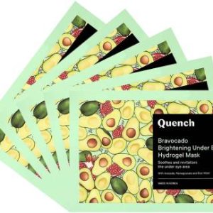 Quench Bravocado Brightening Under Eye Hydrogel Mask | Korean Skin care, Pack of 5(5 Items in the set)