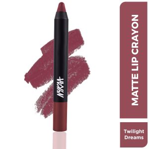 Nykaa Matte-illicious Lip Crayon Lipstick with Free Sharpener - Twilight Dreams 13