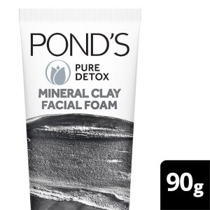 Ponds Pure Detox Mineral Clay Activated Charcoal Oil Free Glow & Face Wash(90gm)