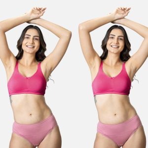 Lyra Pack of 2 Women T-Shirt Non Padded Bra??(Multicolor)