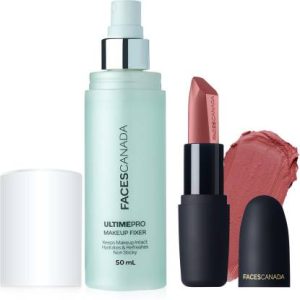 FACES CANADA Lip & Face Combo - 50ml Fixer + Peach Candy(2 Items in the set)