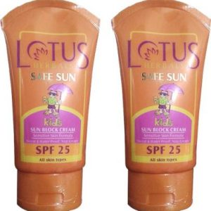 LOTUS Sunscreen - SPF 25 PA++ Safe Sun Kids - Sun Block Cream - SPF 25(200 g)