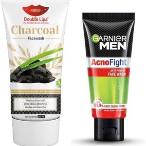 GARNIER Men Acno Fight Anti-Pimple 50 Grm Pack of 1 With Skin Bright Activated Charcoal 100 ml Face Wash(150 g)