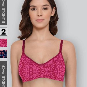 Lyra Pack of 2 Women Everyday Non Padded Bra(Pink)