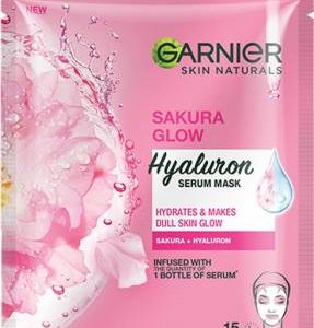 GARNIER Skin Naturals, Sakura White, Face Serum Sheet Mask (Pink)(28 g)