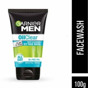 Garnier Men Oil Clear Deep Cleansing, with Mineral Clay and Menthol Face Wash(100 g)