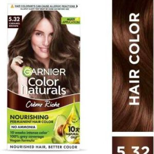 GARNIER Color Naturals Creme Hair Colour |Long-lasting Color & Shine , Shade 5.32, Caramel Brown