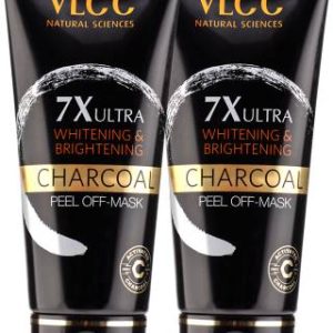 VLCC 7X Ultra Whitening & Brightening Charcoal Peel Off Mask (Pack of 2)(200 g)