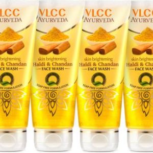 VLCC Ayurveda Skin Brightening Haldi & Chandan - 100 ml (Pack of 4) Face Wash(400 ml)