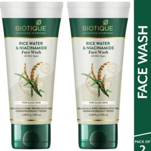BIOTIQUE Rice Water & Niacinamide Gel |Removes Excess Oils & Reduce Blemishes Face Wash(200 g)