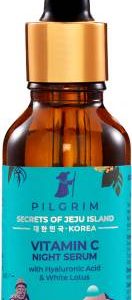 Pilgrim Vitamin C Night Serum | with Hyaluronic Acid, Vitamin E & White Lotus | Korean K-Beauty| Brighten Skin Tone, Anti-Ageing and more | Men & Women??(30 ml)