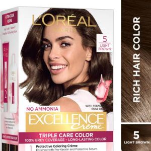 L'Oreal Paris Excellence Creme Hair Color , 5 Light Brown