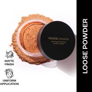 FACES CANADA Setting and Finishing Loose Powder, 10g | Sheer Coverage Compact(Beige, 10 g)