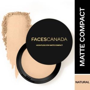 FACES CANADA Weightless Stay Matte Powder | Oil Control CompactNatural, 9 g)