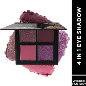 FACES CANADA 4 IN 1 Eyeshadow Palette| Vitamin E| Shimmer| Satin Matte Finish| 4.8 g(Wicked Fantasy 03)