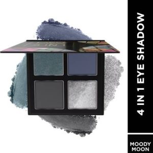 FACES CANADA 4 IN 1 Eyeshadow Palette| Vitamin E| Shimmer| Satin Matte Finish| 4.8 g(Moody Moon 06)