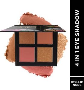FACES CANADA 4 IN 1 Eyeshadow Palette| Vitamin E| Shimmer| Satin Matte Finish| 4.8 g(Idyllic Nudes 01)