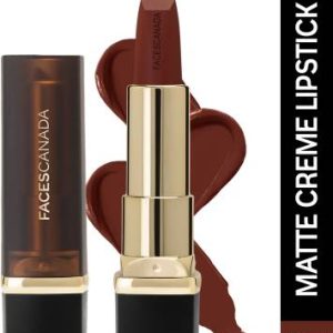 FACES CANADA Comfy Matte Creme Lipstick | Long Stay | Intense Color | One Stroke Application(Now Or Never 10, 4.2 g)