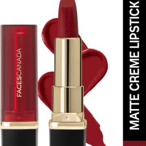 FACES CANADA Comfy Matte Creme Lipstick | Long Stay | Intense Color | One Stroke Application(Over And Out 04, 4.2 g)