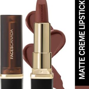 FACES CANADA Comfy Matte Creme Lipstick | Long Stay | Intense Color | One Stroke Application(Nuts About You 13, 4.2 g)