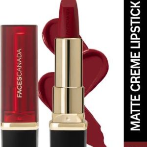 FACES CANADA Comfy Matte Creme Lipstick | Long Stay | Intense Color | One Stroke Application(Head Up High 03, 4.2 g)
