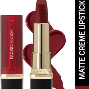 FACES CANADA Comfy Matte Creme Lipstick | Long Stay | Intense Color | One Stroke Application(Go For It 02, 4.2 g)
