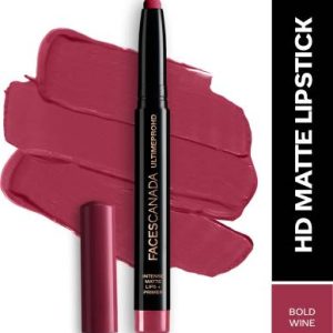 FACES CANADA Ultime Pro HD Intense Matte Lips + Primer(Bold Wine, 1.4 g)